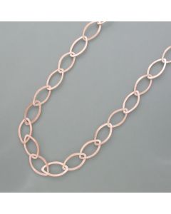 Small navette necklace, rosé gold plated
