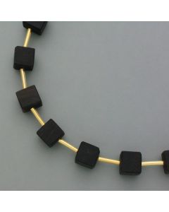 New necklace with ebony cubes