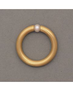 Gilded Clamp Ring with Pearl
