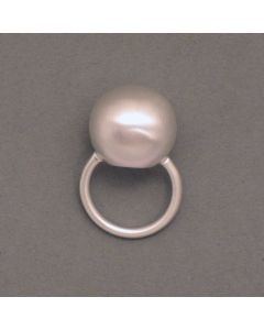 Ring silver sphere, large