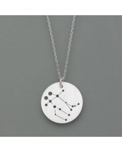 Zodiac sign pendant Gemini made of sterling silver