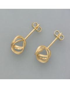Gold ear studs delicate loop