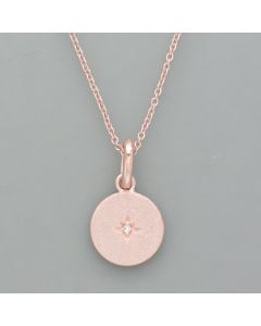 North star necklace, rosé gold plated