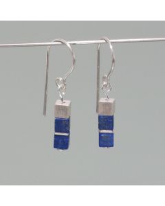 Cube earrings Lapis Lazuli
