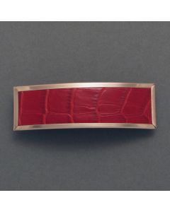Red Leather Hair Clip