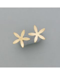 Gold flower star earrings