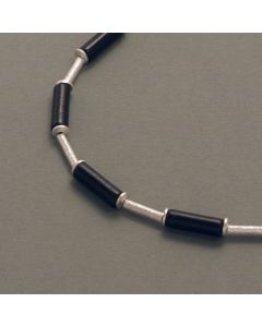Onyx Necklace with Silver