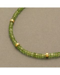 Peridot Necklace with Gilded Silver