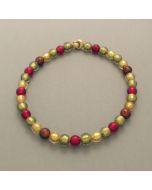 Tourmaline Murano Glass Bead Necklace