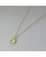 Delicate peridot necklace, gold plated