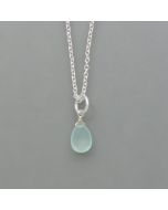 small pendant chalcedony drop and 925 silver