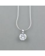 Crystal Pendant with Silver