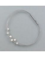 Bracelet floating beads, silver