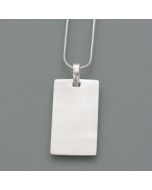 Rectangular engraved pendant, large