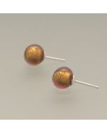 Light Brown Murano Glass Ear Studs