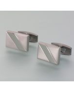 Cufflinks Titanium, matt and polished