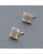 “Fabric” Small Silver Ear Studs
