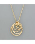 Gold playful rings necklace