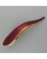 Hair clip red enamel