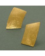 “Rectangle” Gilded Silver Ear Studs