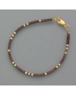 Delicate bracelet hematite, brown-golden