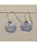 Light Blue Murano Glass Bead Earrings