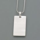 Rectangular engraved pendant, large