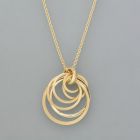 Gold playful rings necklace